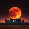 6- Blood Moon by Stonehenge