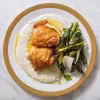 1-Easy Sheet-Pan Chicken and Asparagus with Creamy Olive-Yogurt Sauce